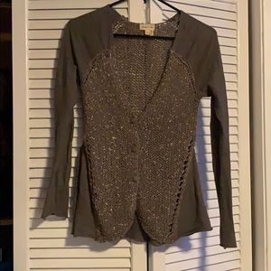 Meadow Rue olive green sweater cardigan